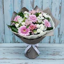 Букет цветов из:  Герберы, Альстромерии и Хризантемы в Гагино