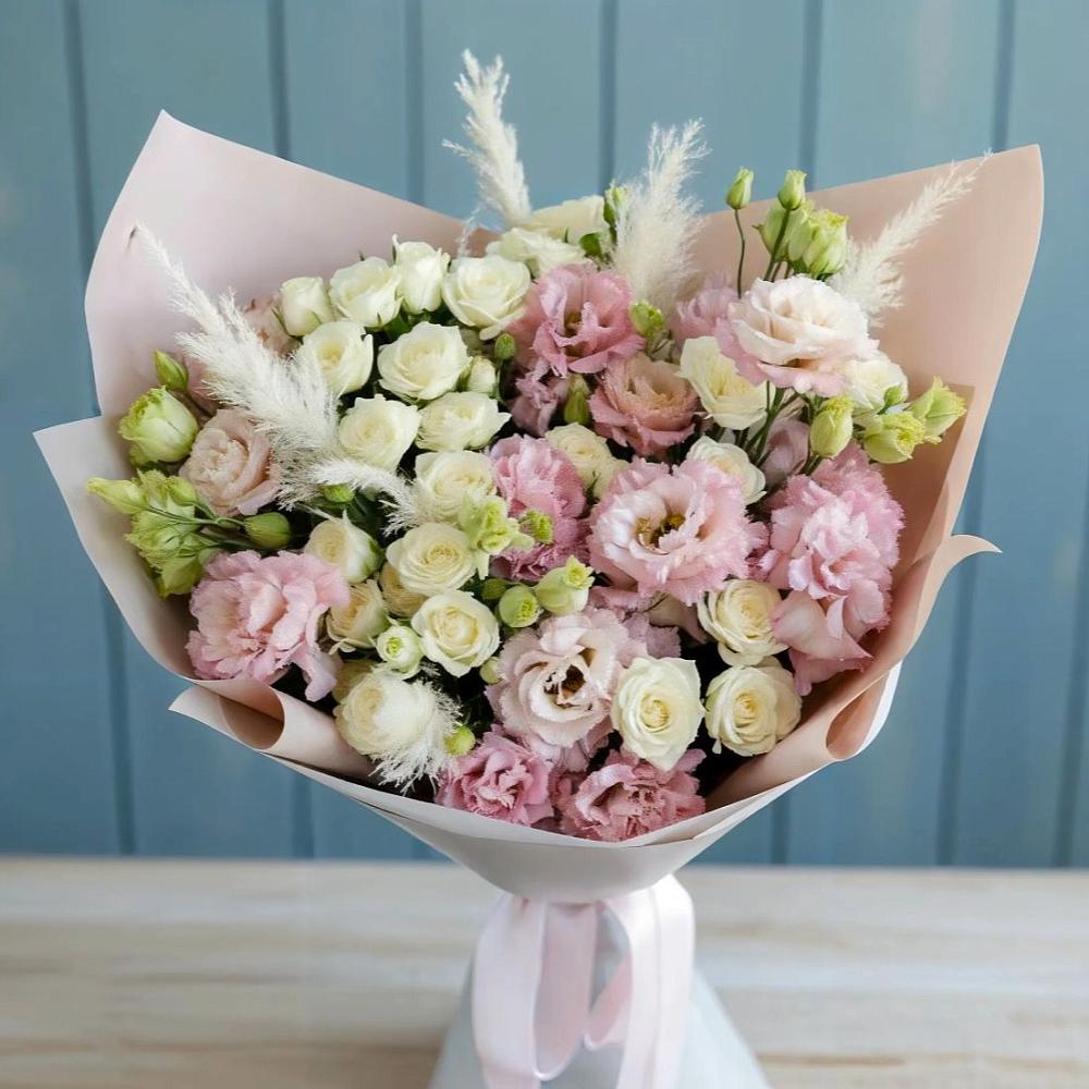 Букет цветов из: Альстромерии и Розы в Гагино