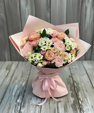 Букет цветов из:  Гвоздики, Розы и Хризантемы в Гагино