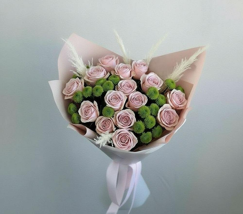 Букет цветов из: Розы и Хризантемы в Гагино