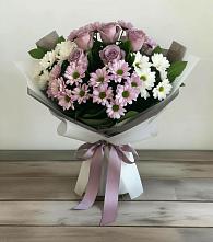 Букет цветов из:  Хризантемы и Розы в Гагино