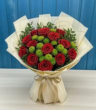 Букет цветов из:  Розы и Хризантемы #REPLACE_PRED# Гагино