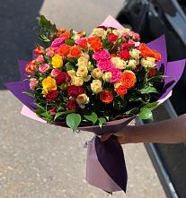 Букет Микс из разноцветных кустовых роз #REPLACE_PRED# Гагино