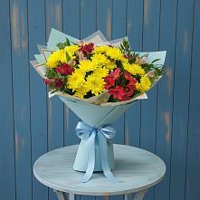 Букет цветов из:  Альстромерии и Хризантемы в Гагино