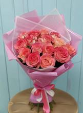 Букет 15 Розовых роз Равель в Гагино